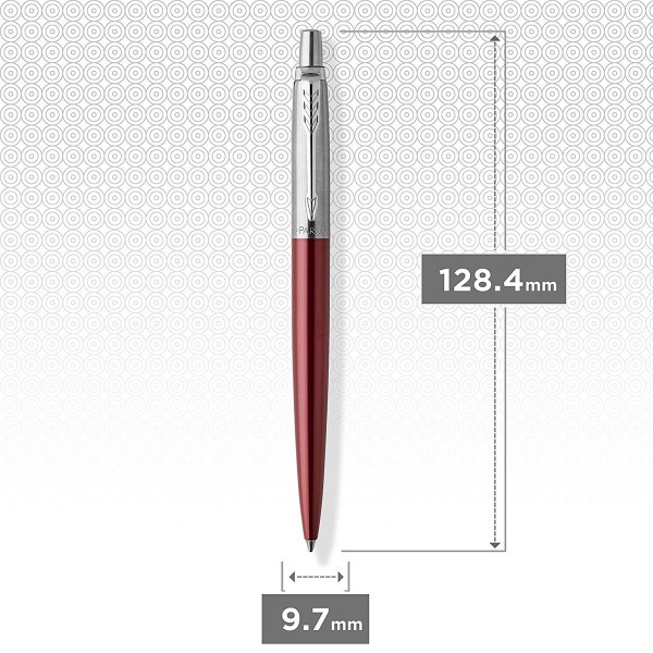 slide 6 of 7, Parker Jotter London Duo Pen Set, Fine Point, 1.0 Mm, Red/Blue Barrel, Red/Blue Ink, Pack Of 2 Pens, 2 ct