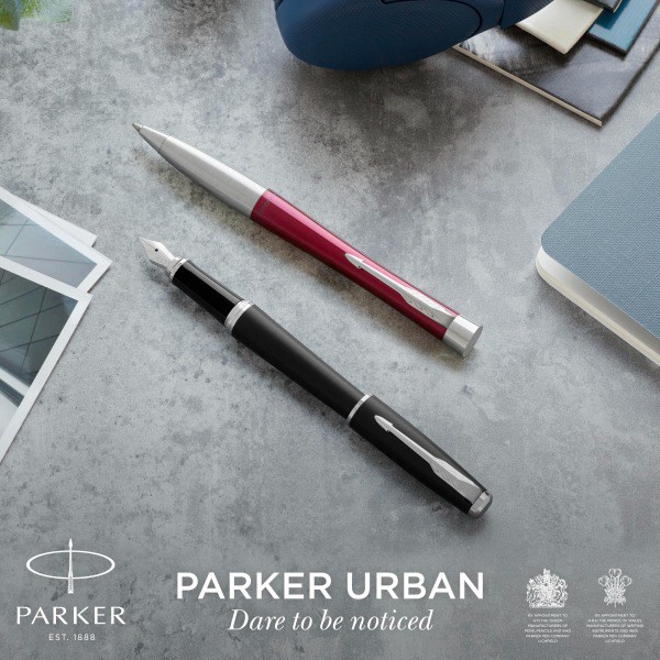 slide 5 of 6, Parker Urban Twist Ballpoint Pen, 1 Mm, Medium Point, Metro Metallic With Chrome Trim, Black Ink, 1 ct