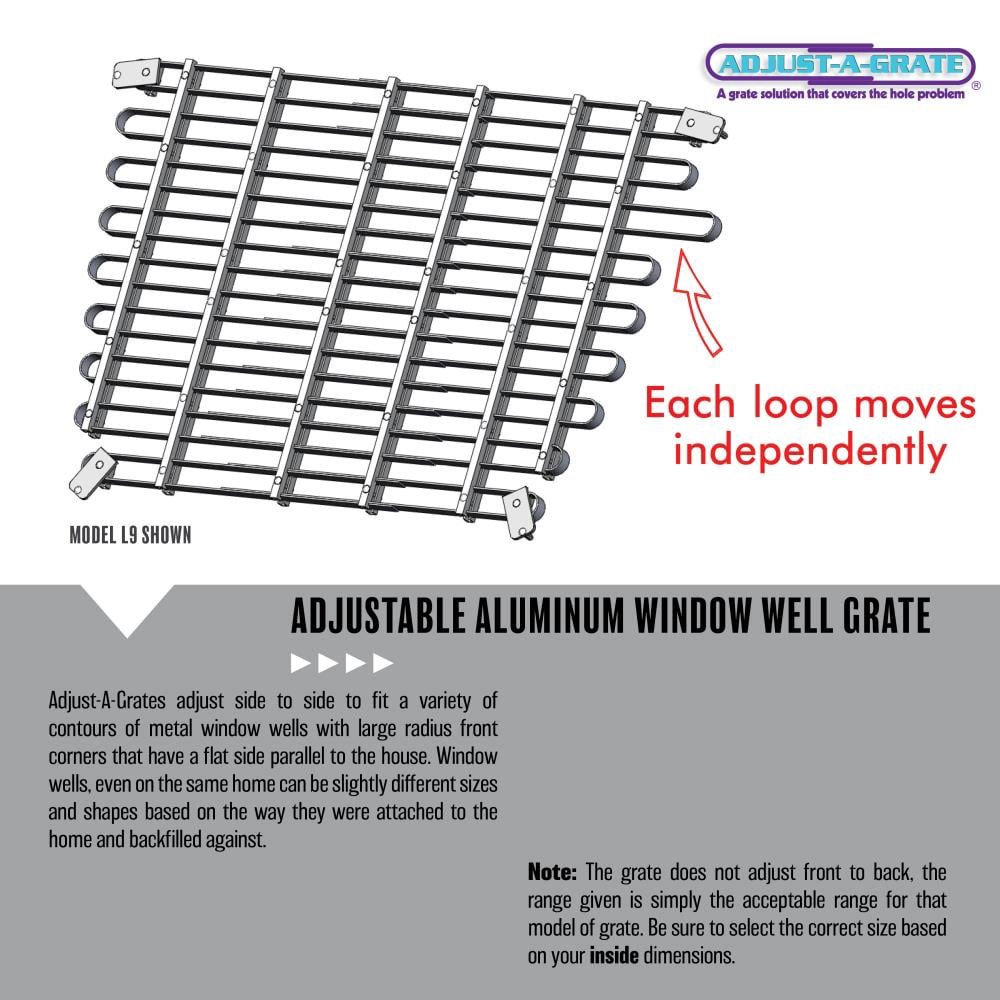 slide 4 of 5, Adjust-A-Grate Metal Window Well Cover, 1 ct