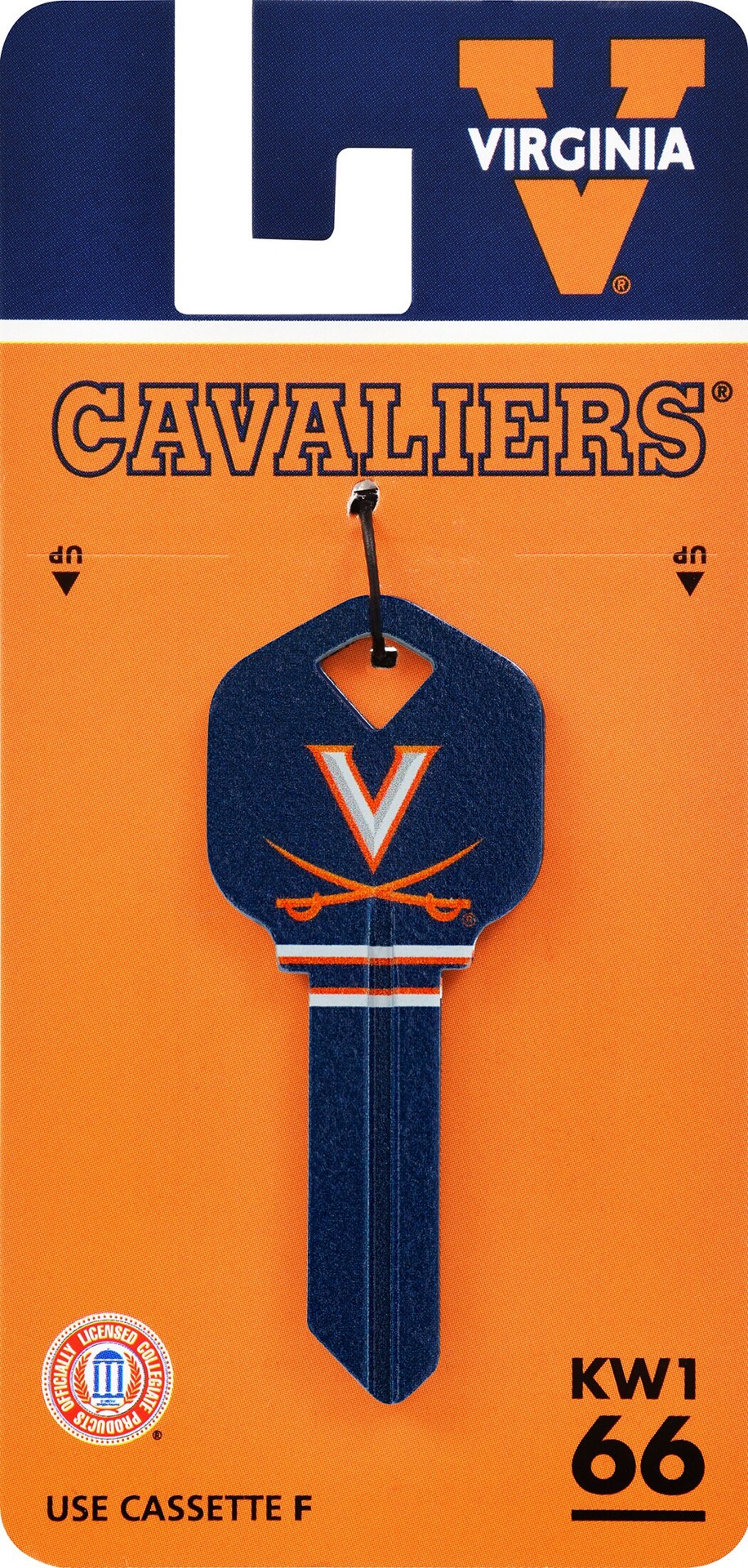 slide 2 of 4, Fanatix Virginia Cavaliers Multicolored Decorative Key Brass House/Entry Key Blank, 1 ct