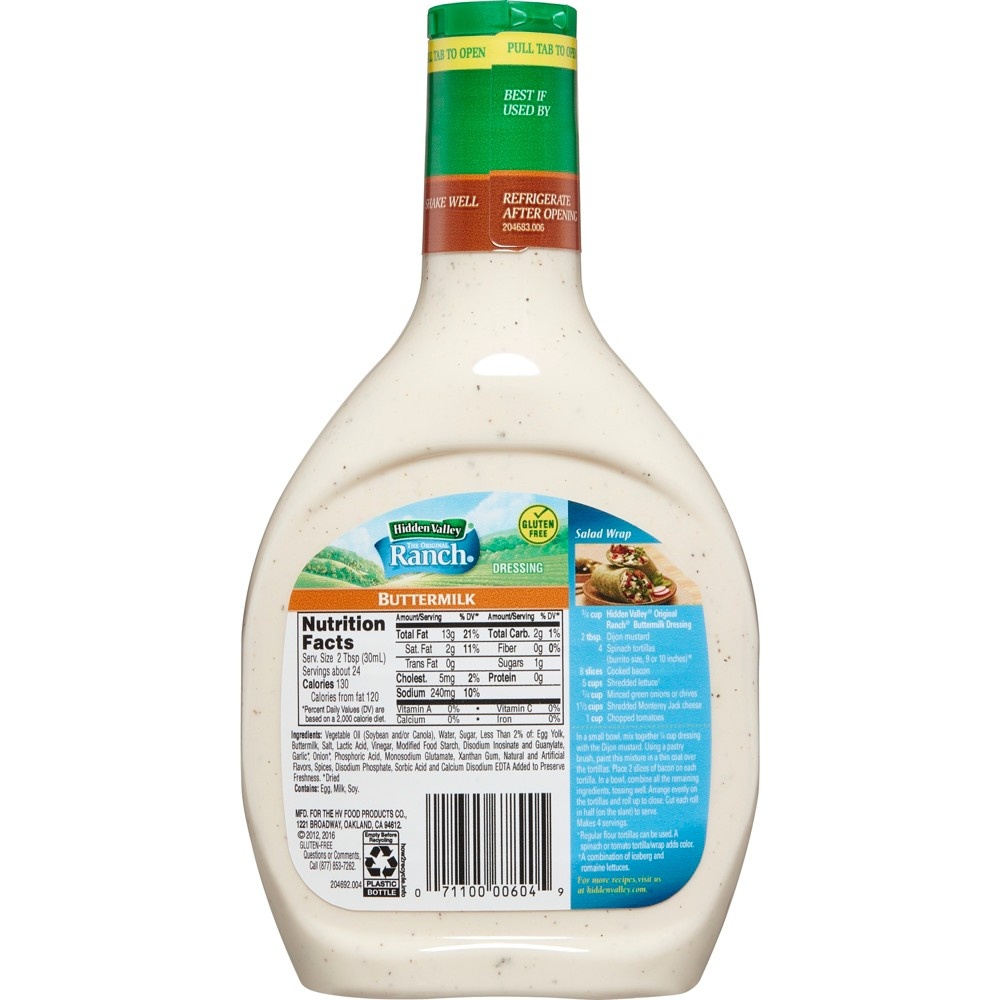 slide 2 of 8, Hidden Valley Buttermilk Ranch Topping and Dressing, 24 fl oz