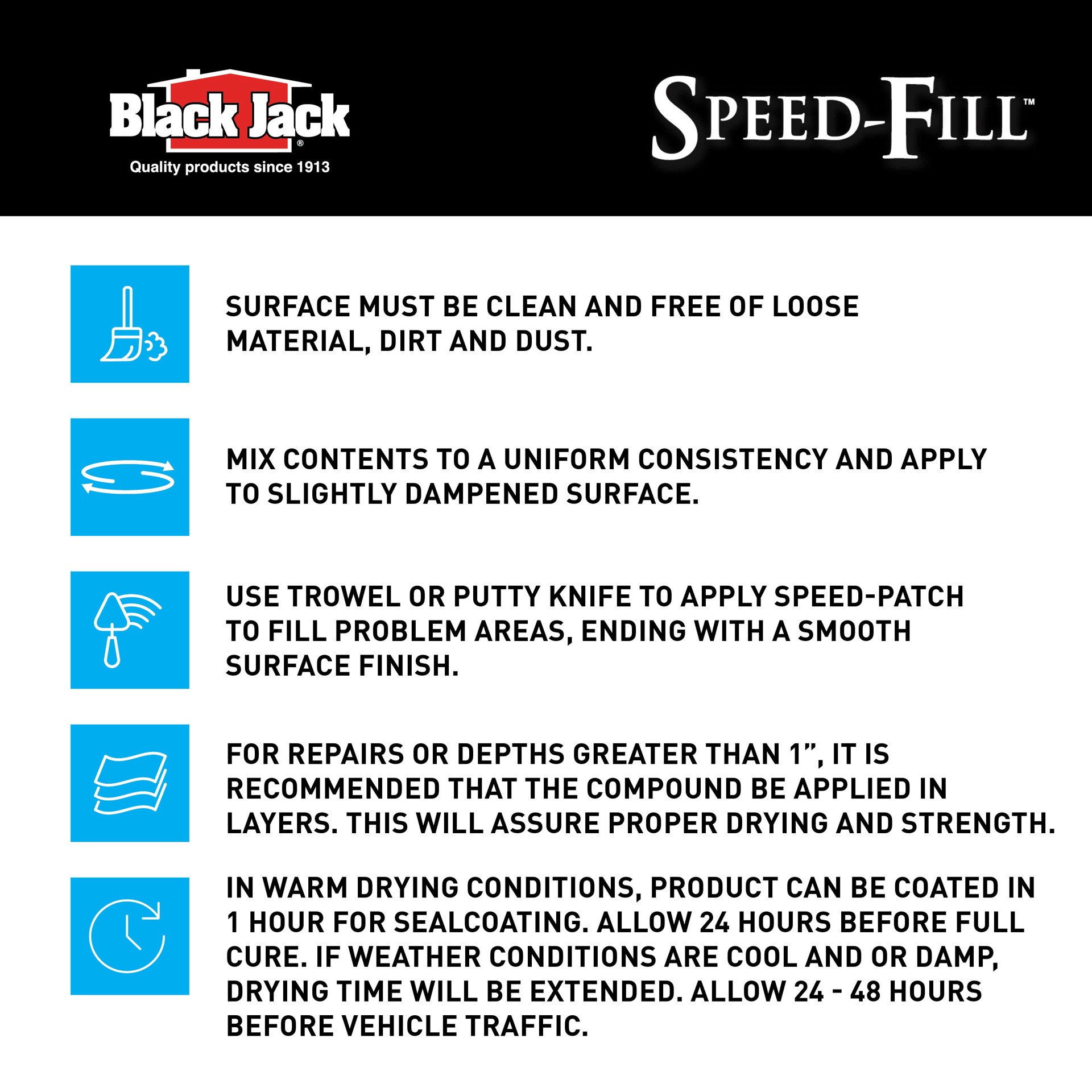 slide 6 of 6, BLACK JACK Speed-Patch 10 Pound(s) Asphalt Cold Patch, 1 ct
