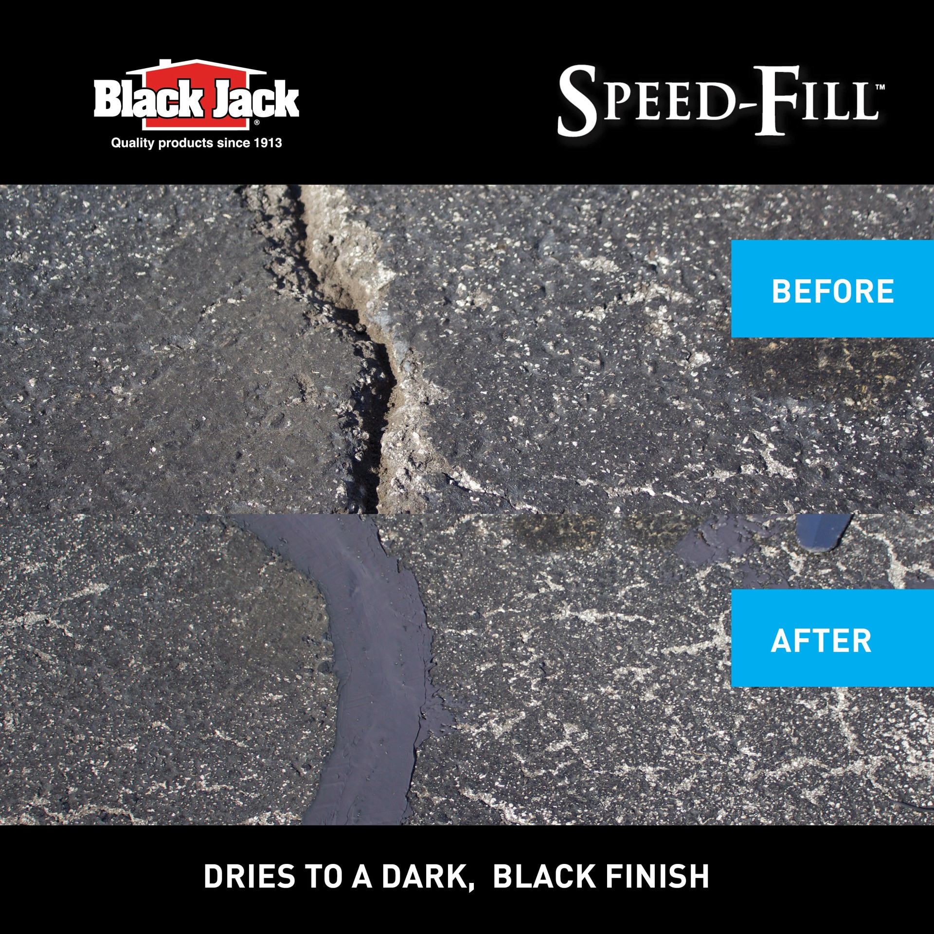 slide 5 of 6, BLACK JACK Speed-Fill#8482 10 Fluid ounce(s) Asphalt Crack Filler, 1 ct