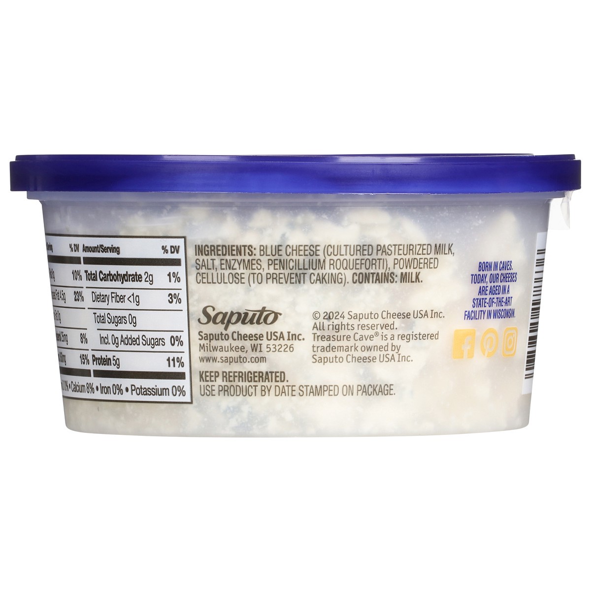 slide 12 of 13, Treasure Cave Mild Blue Cheese Crumbles 5 oz, 5 oz