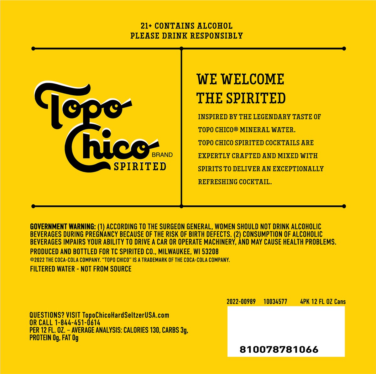 slide 6 of 9, Topo Chico Spirited Tequila & Grapefruit Cocktail, 4 Pack, 12 fl oz Cans, 5.9% ABV, 12 fl oz