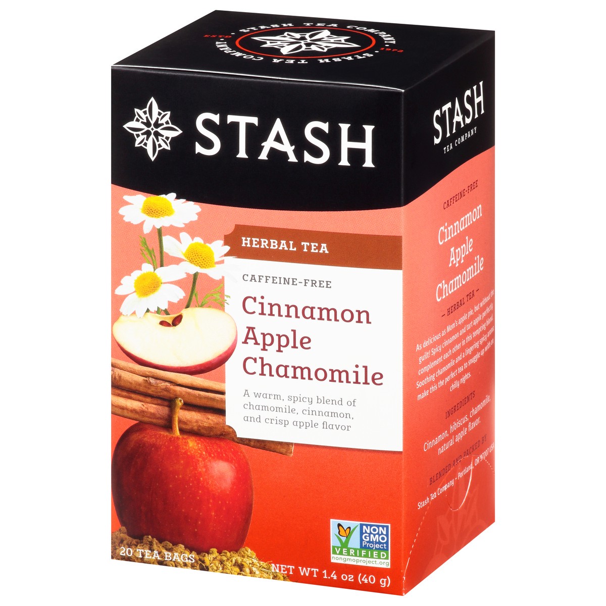 slide 4 of 9, Stash Bags Caffeine-Free Cinnamon Apple Chamomile Herbal Tea - 20 ct, 20 ct