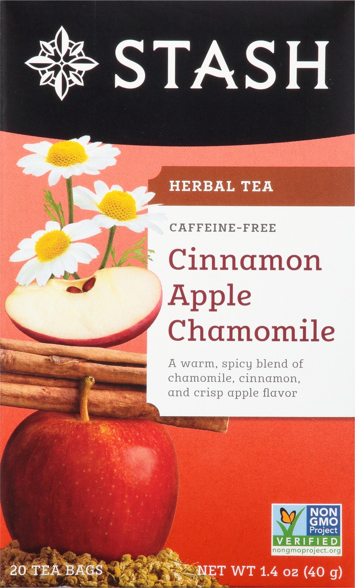 slide 1 of 9, Stash Bags Caffeine-Free Cinnamon Apple Chamomile Herbal Tea - 20 ct, 20 ct