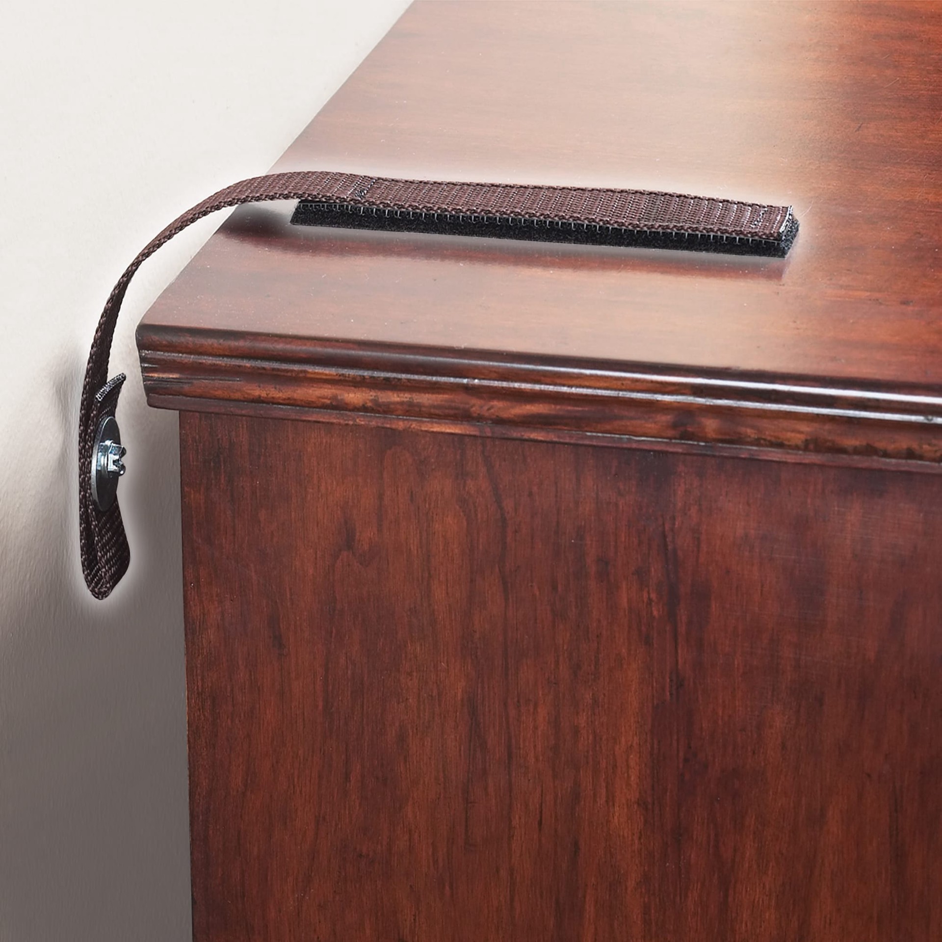 slide 5 of 6, QuakeHOLD! Antique Brown Furniture Safety Strap, 1 ct