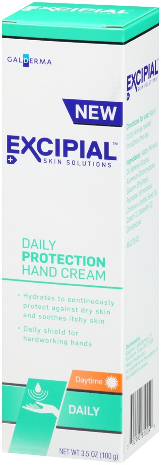 slide 3 of 7, Excipial Daily Protection Hand Cream, 3.5 oz