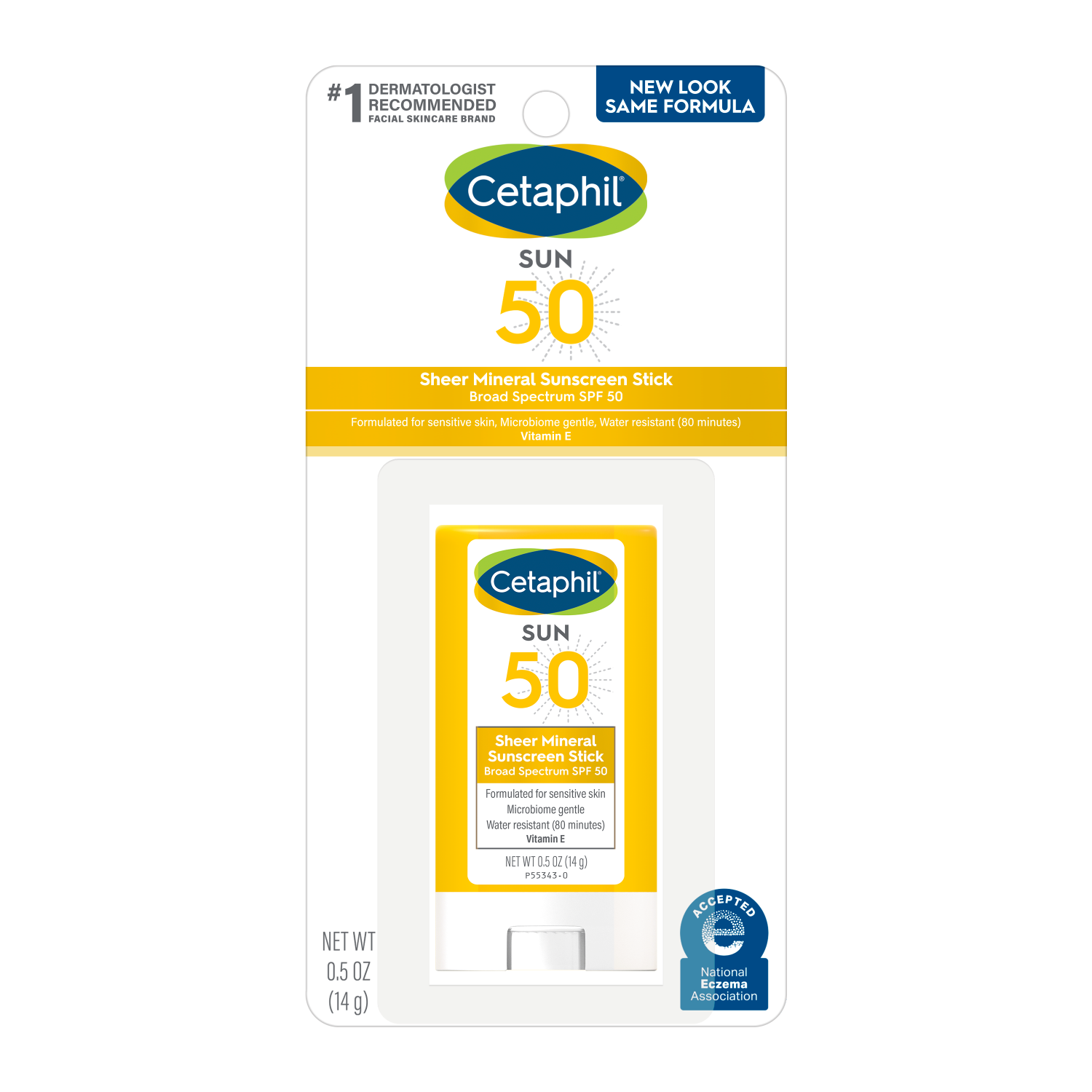 slide 1 of 1, Cetaphil Sheer Mineral Stick Sunscreen SPF 50, 0.5 Oz, 0.5 oz
