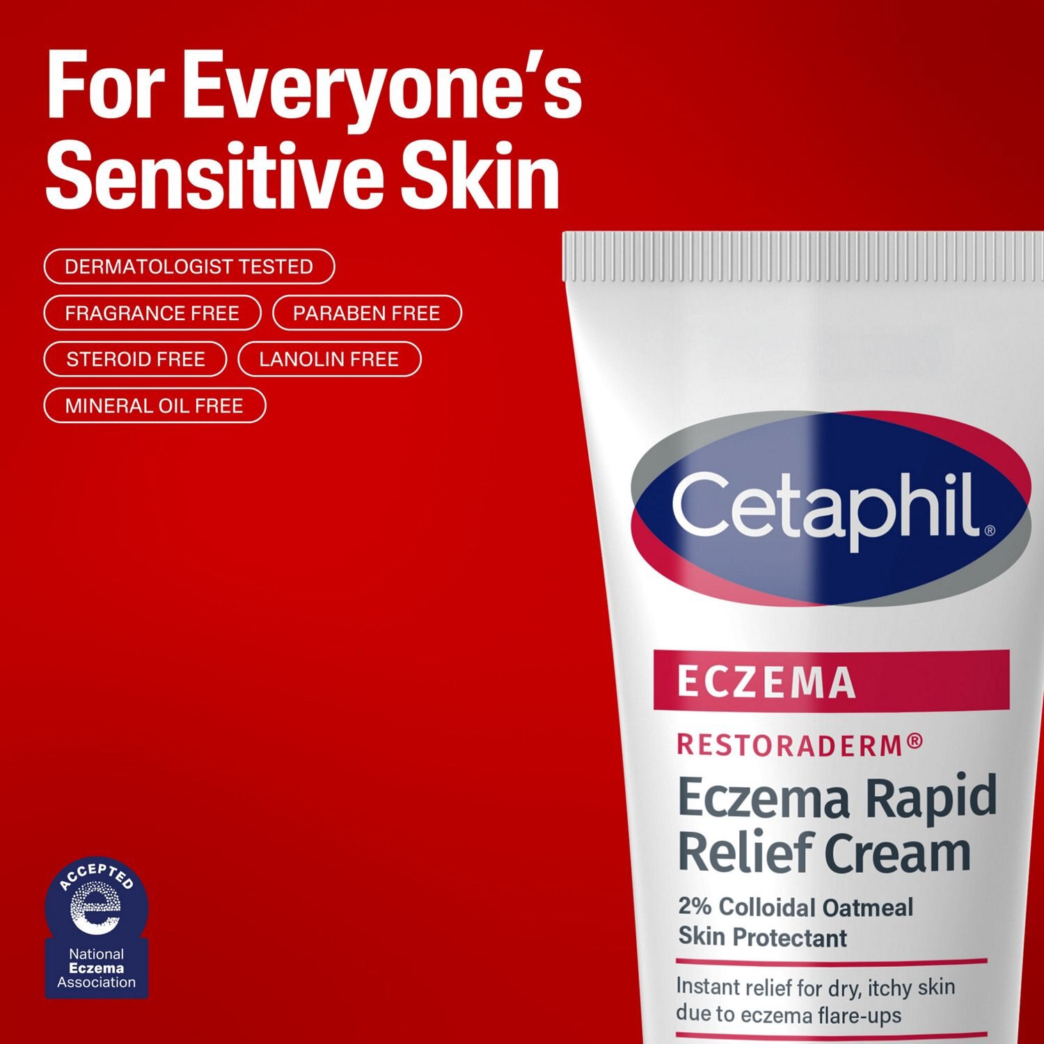 slide 8 of 9, Cetaphil Eczema Restoraderm Rapid Relief Cream, 8 oz