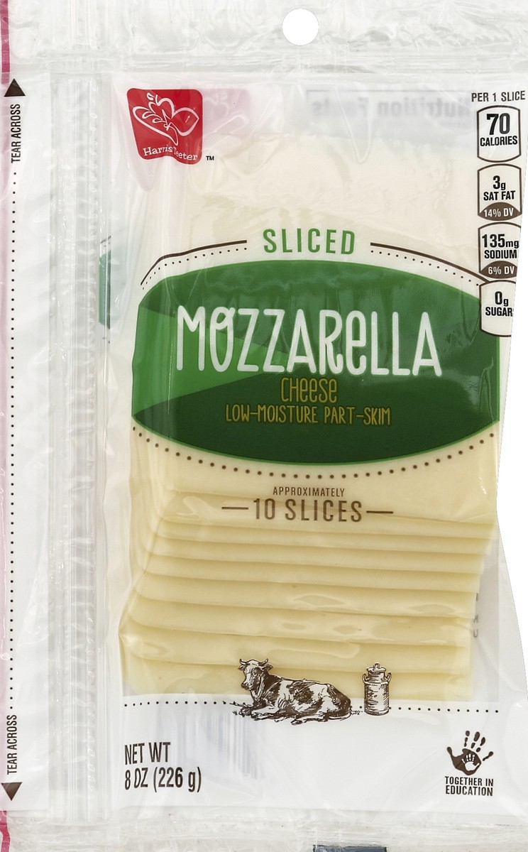 slide 3 of 3, Harris Teeter Sliced Mozzarella Cheese, 8 oz