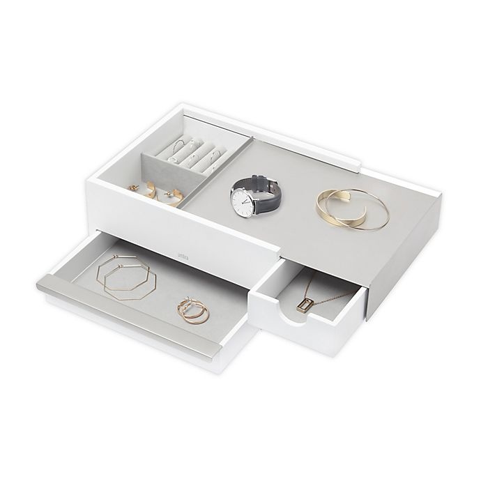 slide 1 of 7, Umbra Stowit Jewelry Box - White/Nickel, 1 ct