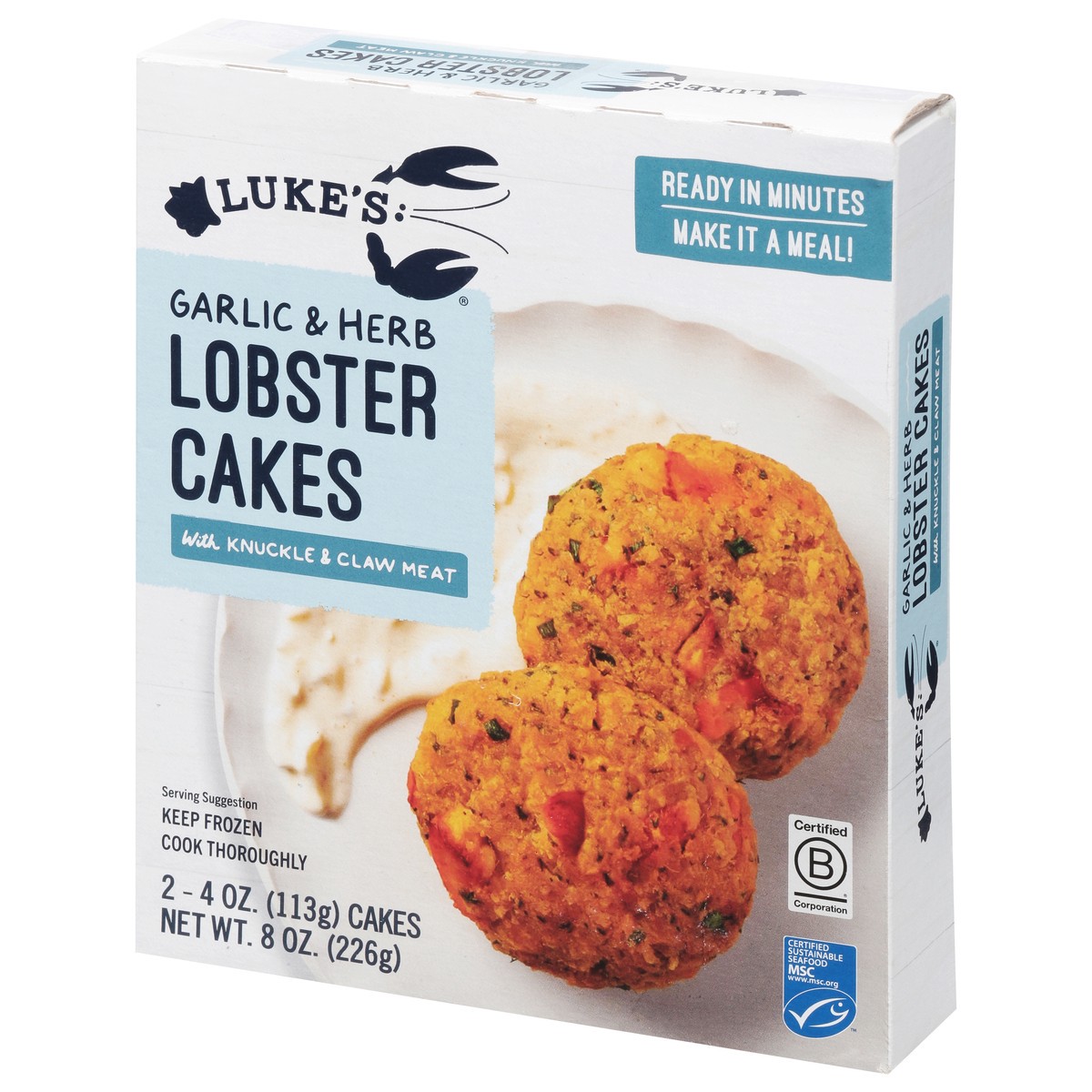 slide 7 of 13, Luke's Garlic&Herb Lobster Cakes,