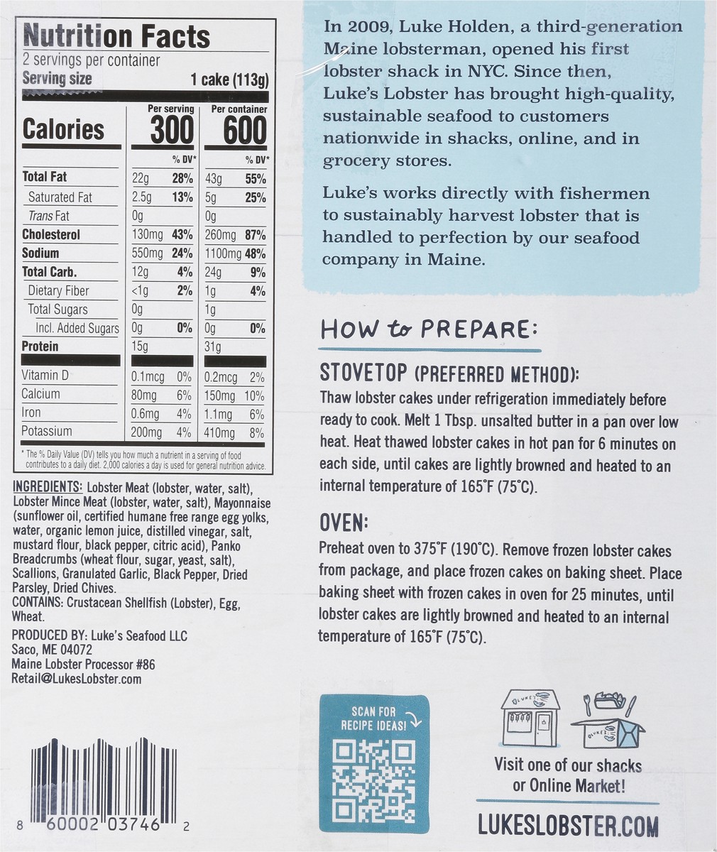 slide 13 of 13, Luke's Garlic&Herb Lobster Cakes,