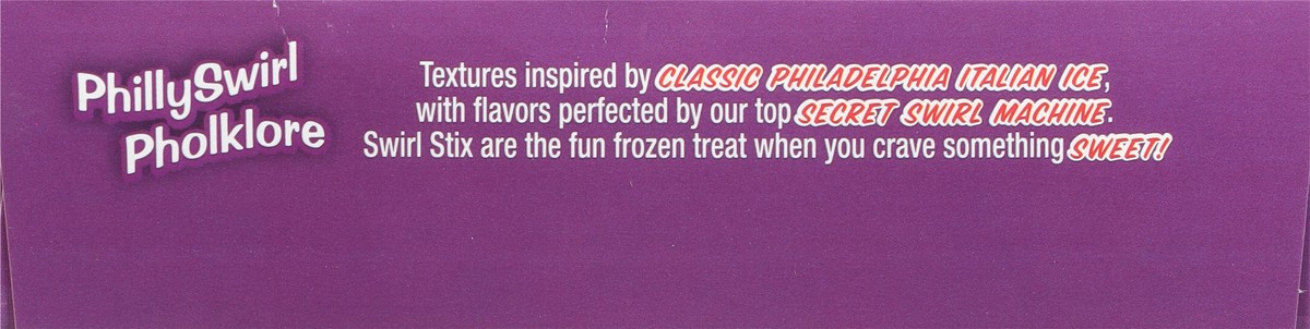 slide 2 of 9, PhillySwirl SwirlStix Cotton Candy Frozen Ice Pops 6 - 1.65 fl oz Packs, 9.9 oz