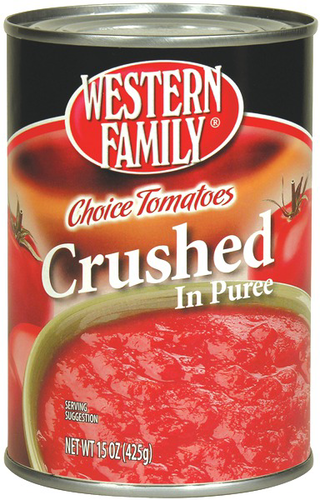 slide 1 of 1, Western Family Crushed Tomatoes, 14.5 oz