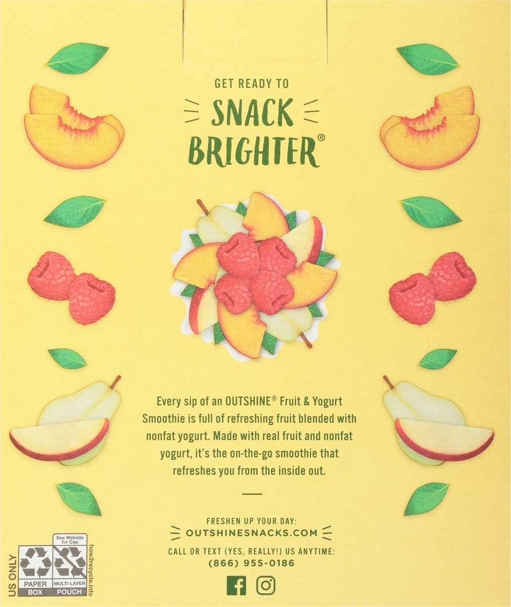 slide 5 of 9, Outshine Peach Raspberry Fruit & Yogurt Smoothies 4 - 3.5 oz Pouches, 4 ct