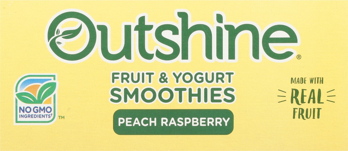 slide 8 of 9, Outshine Peach Raspberry Fruit & Yogurt Smoothies 4 - 3.5 oz Pouches, 4 ct