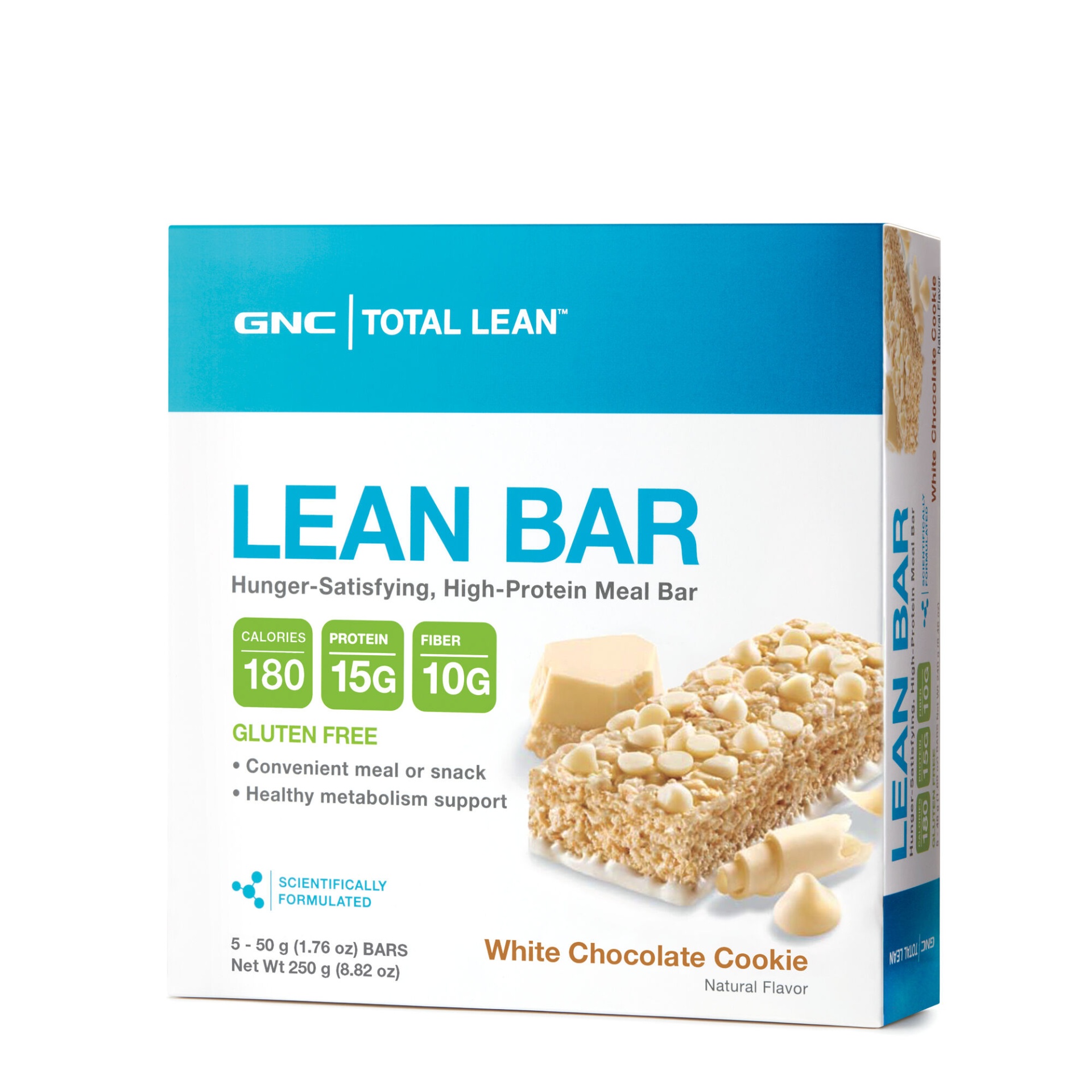 slide 1 of 1, GNC Total Lean Lean Bar - White Chocolate Cookie, 5 ct