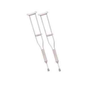 slide 1 of 1, Drive Medical NON BRAND Walk Crutches With Pad & Grip Adult, 1 ct