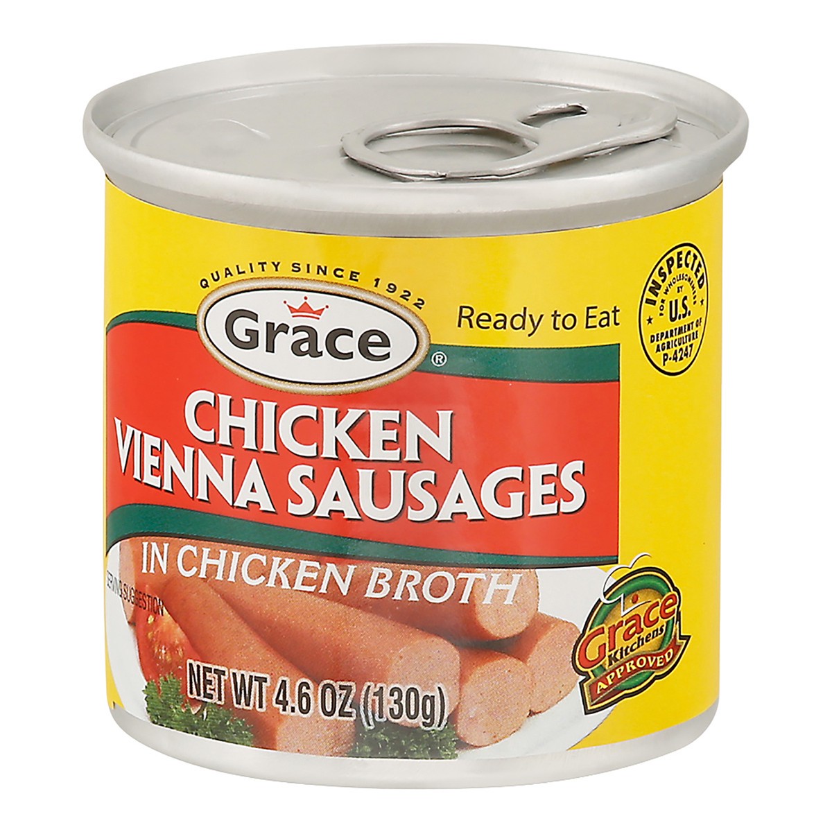 slide 8 of 9, Grace Chicken Vienna Sausages in Chicken Broth 4.6 oz, 4.6 oz