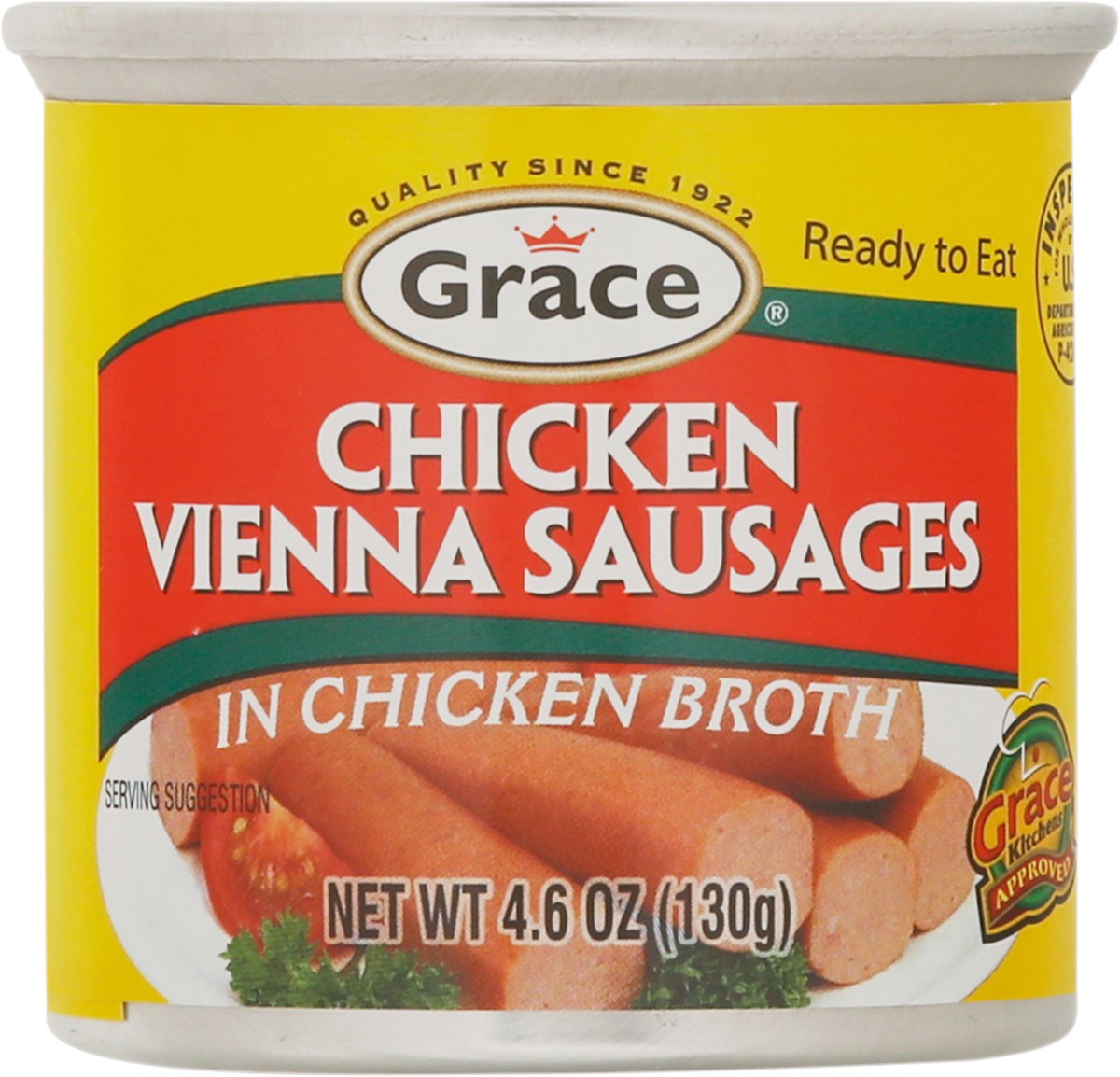 slide 3 of 9, Grace Chicken Vienna Sausages in Chicken Broth 4.6 oz, 4.6 oz