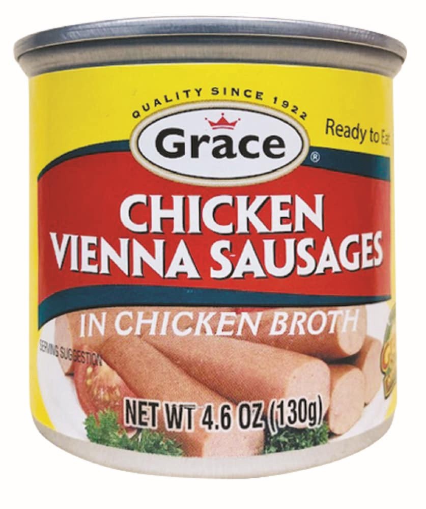 slide 1 of 9, Grace Chicken Vienna Sausages in Chicken Broth 4.6 oz, 4.6 oz