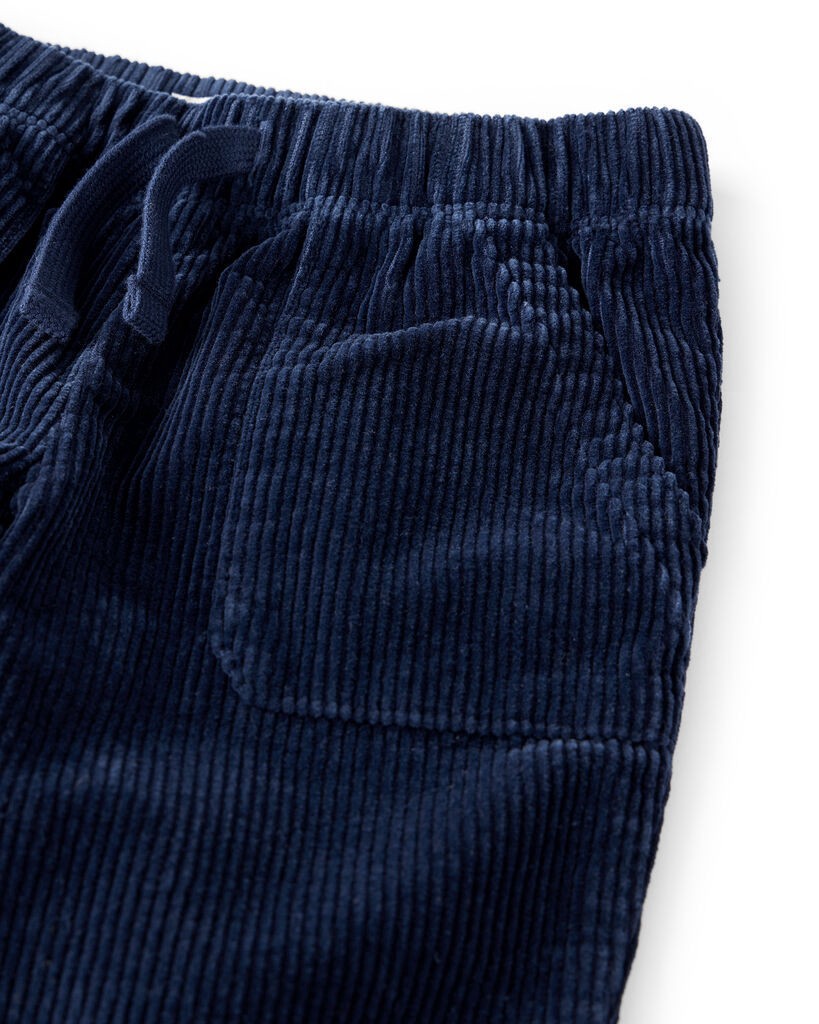 slide 3 of 4, Littleplanet Baby Organic Cotton Corduroy Drawstring Pants Royal Blue NB, 1 ct