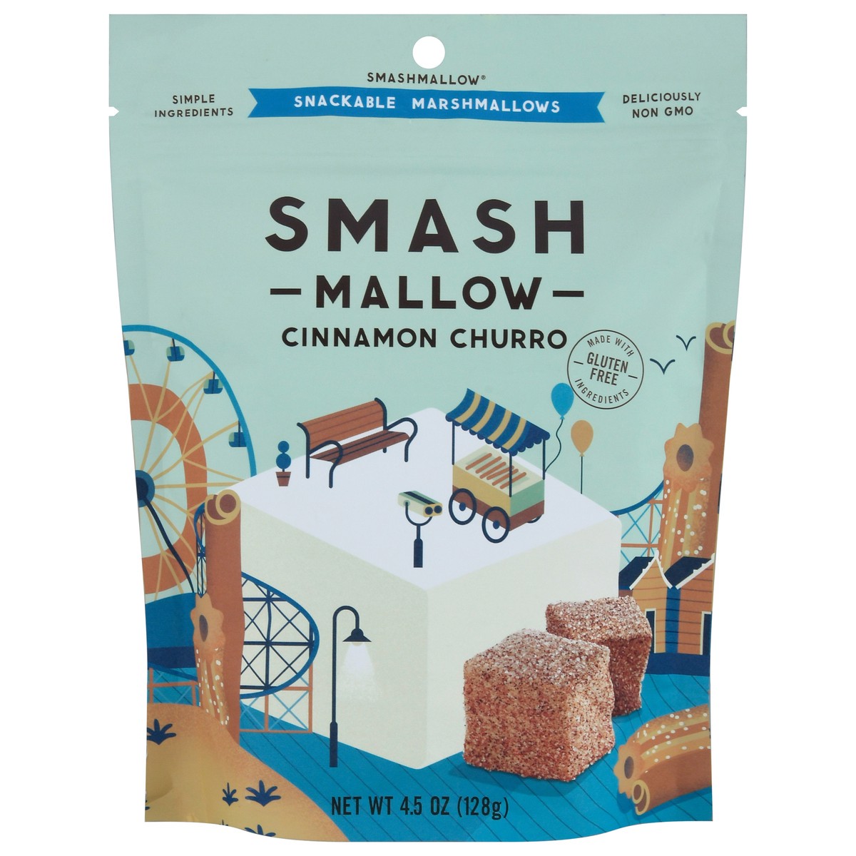 slide 1 of 2, SmashMallow Cinnamon Churro Snackable Marshmallows 4.5 oz, 4.5 oz