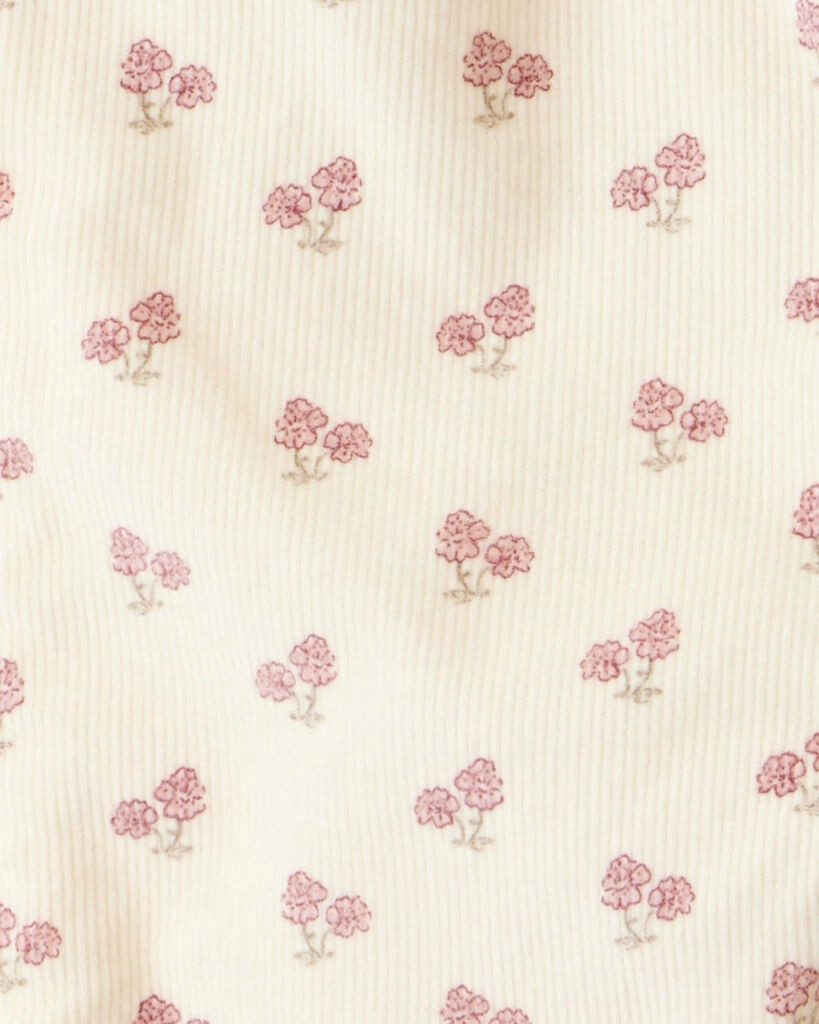 slide 4 of 4, Littleplanet Baby Girl Organic Cotton Corduroy Overalls in Garden Bloom Print Garden Bloom 9M, 1 ct