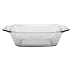 Laurel Embossed Loaf Dish - Clear