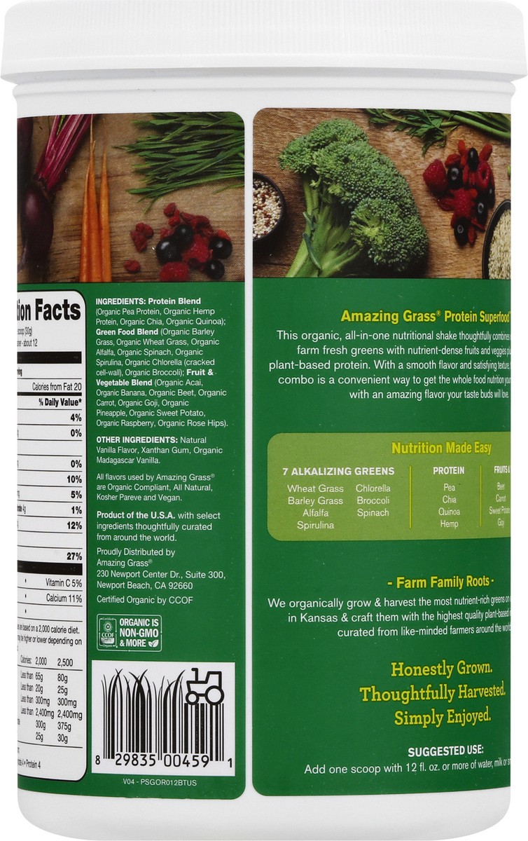 slide 5 of 9, Amazing Grass The Original Protein Superfood 12.7 oz, 12.2 oz