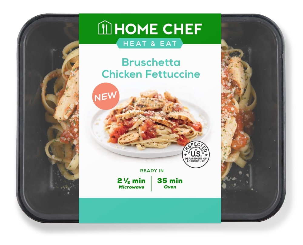 slide 1 of 1, Home Chef Heat And Eat Bruschetta Chicken Fettuccine, 12 oz