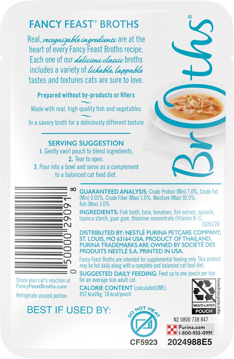 slide 2 of 9, Fancy Feast Purina Fancy Feast Lickable Wet Cat Food Broth Topper Classic Complement Tuna and Vegetable - 1.4 oz. Pouch, 1.4 oz