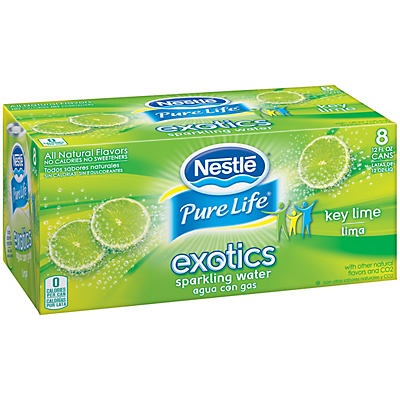 slide 1 of 1, Nestlé Pure Life Exotics Key Lime Sparkling Water - 8 ct; 12 fl oz, 8 ct; 12 fl oz