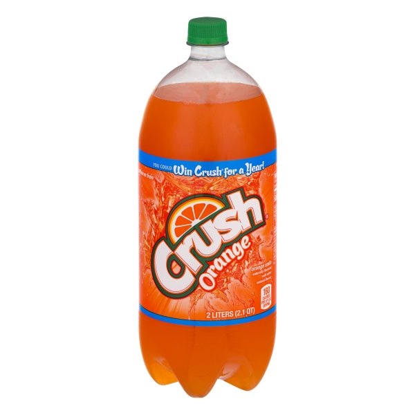 slide 1 of 2, Crush Orange Soda Bottle, 2 liter