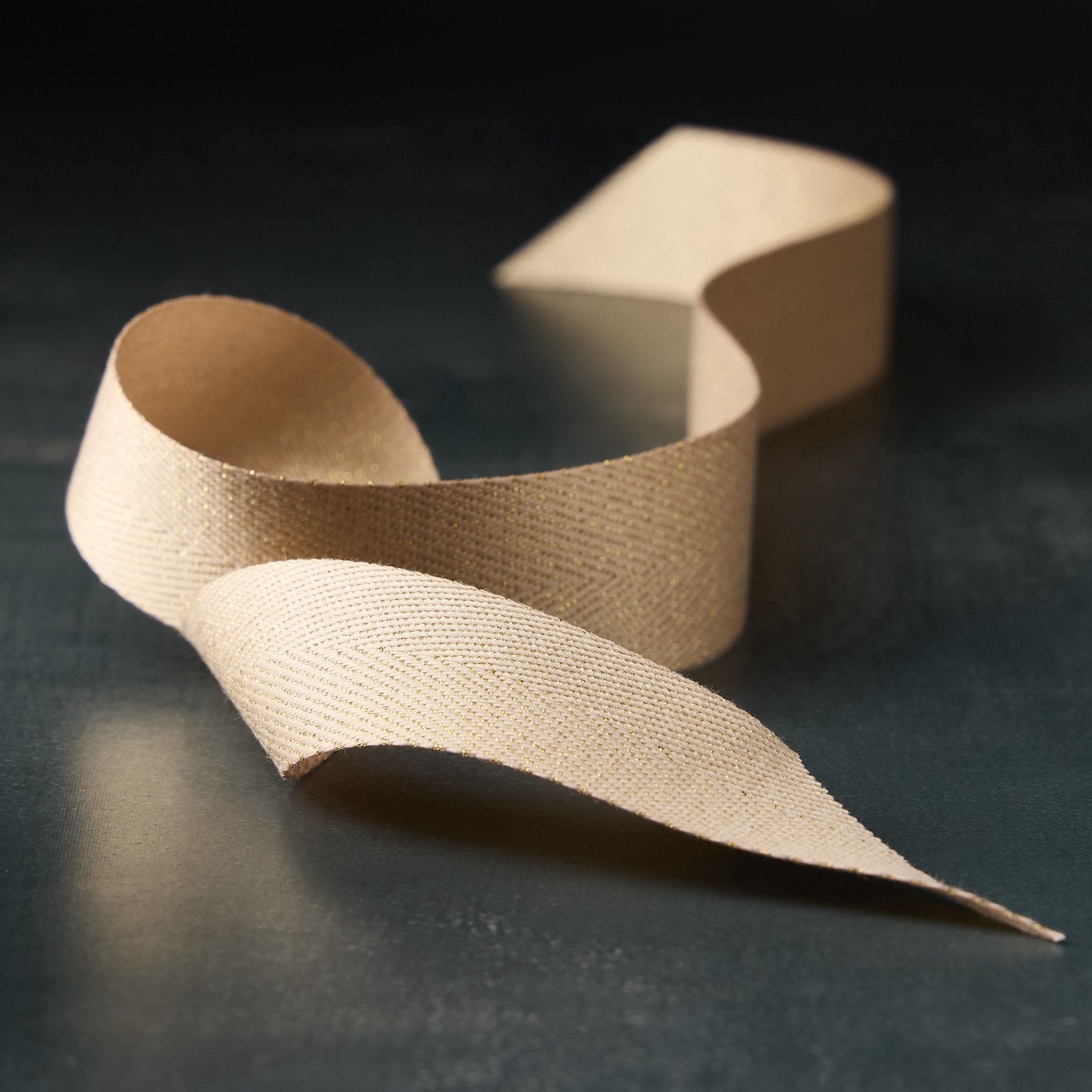 slide 3 of 3, 1" X 3yd. Gold Metallic Twill Ribbon By Celebrate It Classic, 1 in x 3 yd