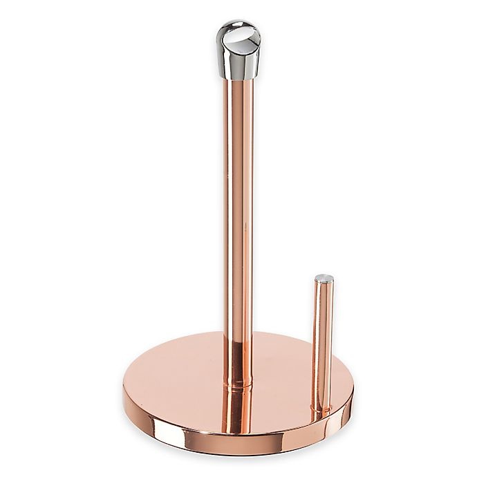 slide 1 of 1, Oggi Copper-Plated Stainless Steel Handle Top Paper Towel Holder, 1 ct