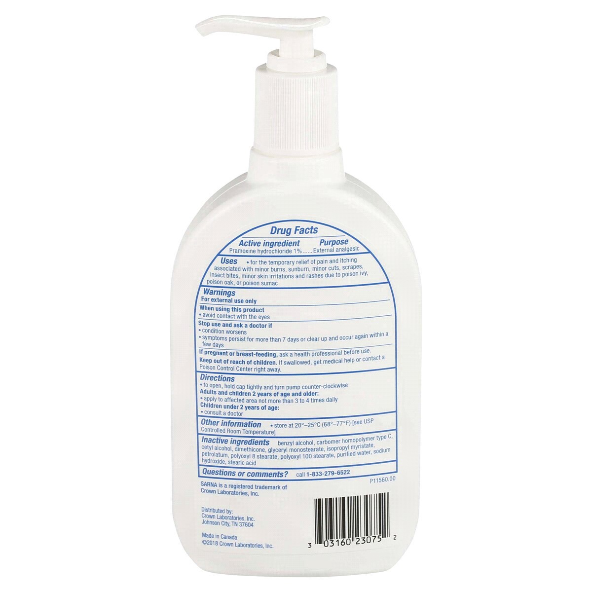 slide 2 of 2, Sarna Sensitive Moisturizing Dry Skin Itch Relief Lotion - 7.5 fl oz, 7.5 fl oz