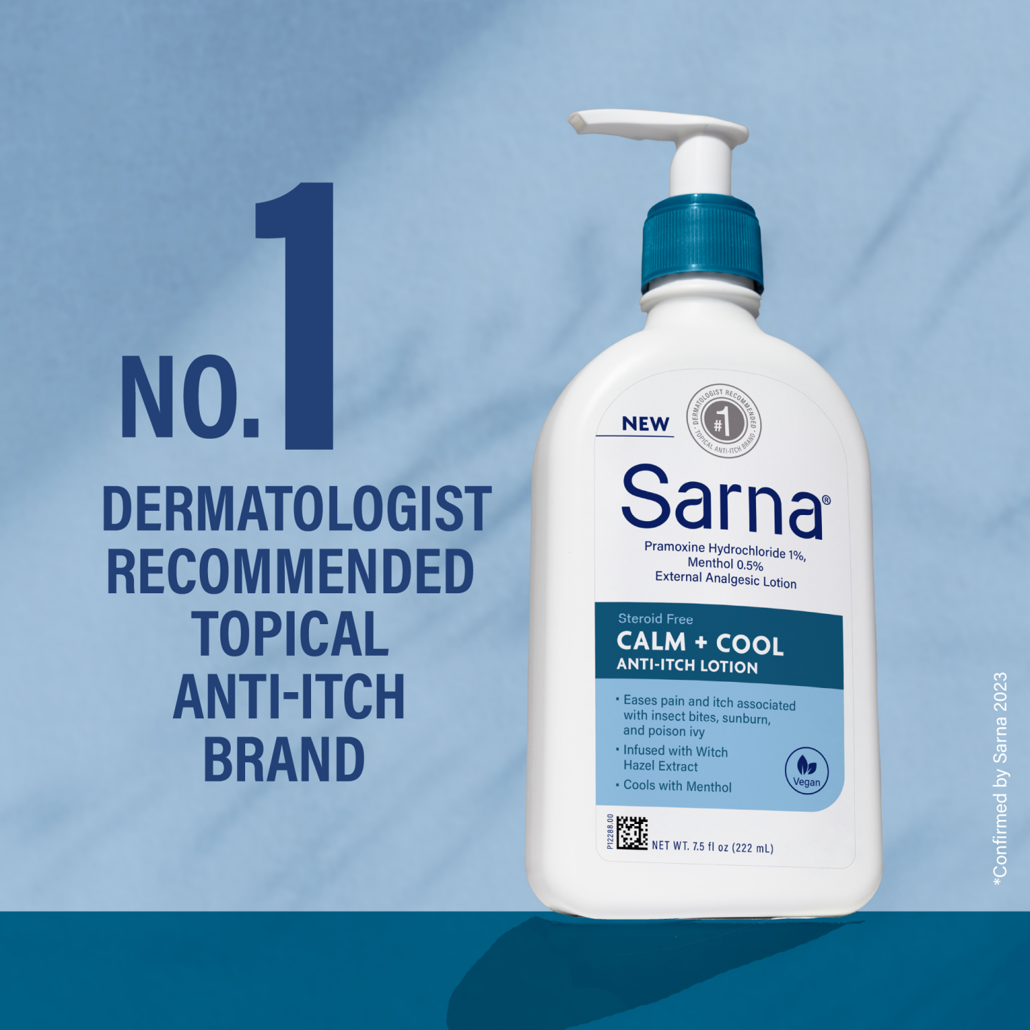 slide 5 of 7, Sarna Calm + Cool Anti-Itch Lotion, Steroid-Free, 7.5oz, 7.5 fl oz