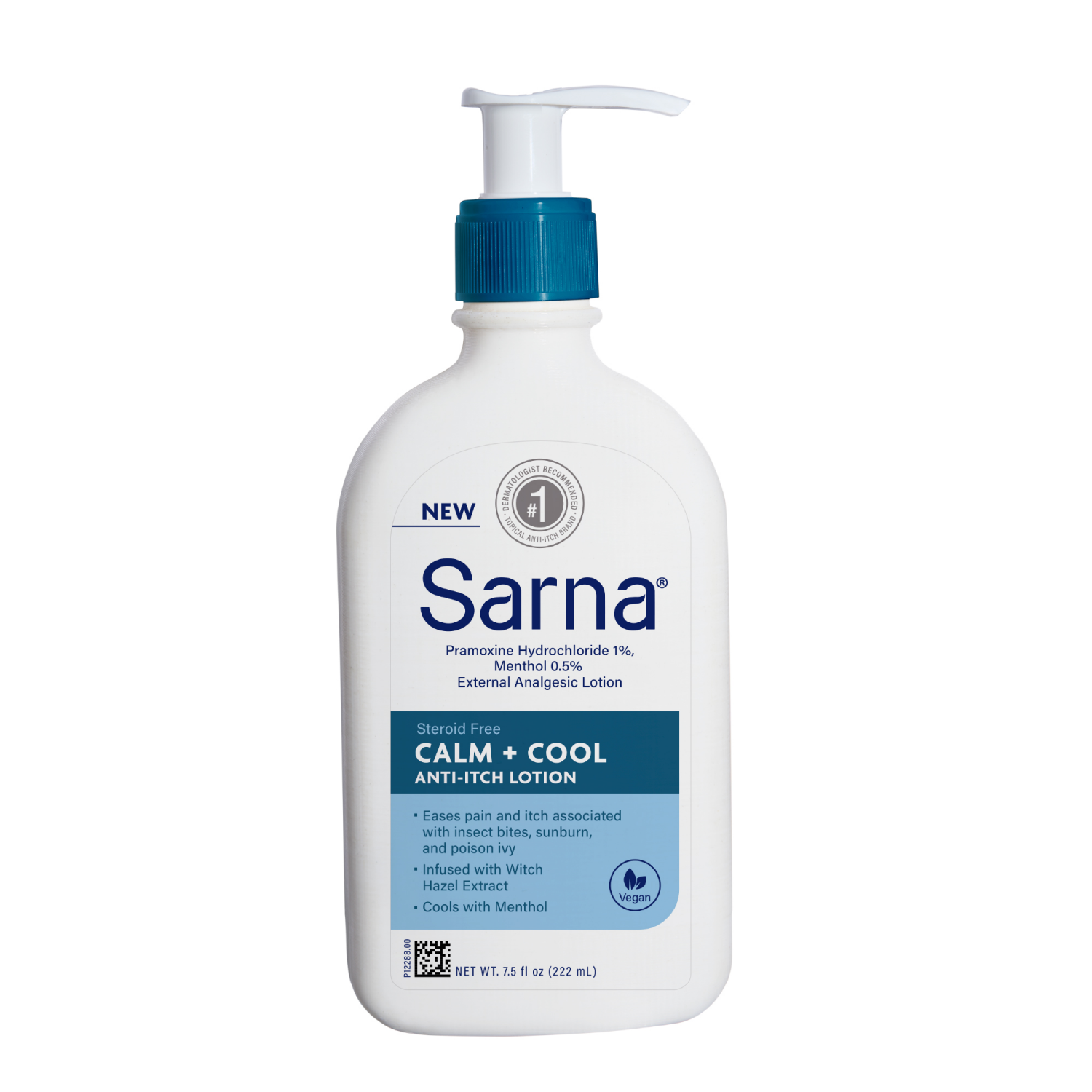 slide 1 of 7, Sarna Calm + Cool Anti-Itch Lotion, Steroid-Free, 7.5oz, 7.5 fl oz
