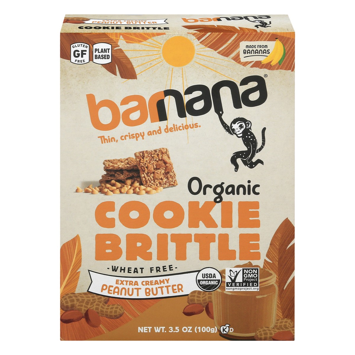 slide 1 of 14, Barnana Organic Extra Creamy Peanut Butter Cookie Brittle 3.5 oz, 3.5 oz