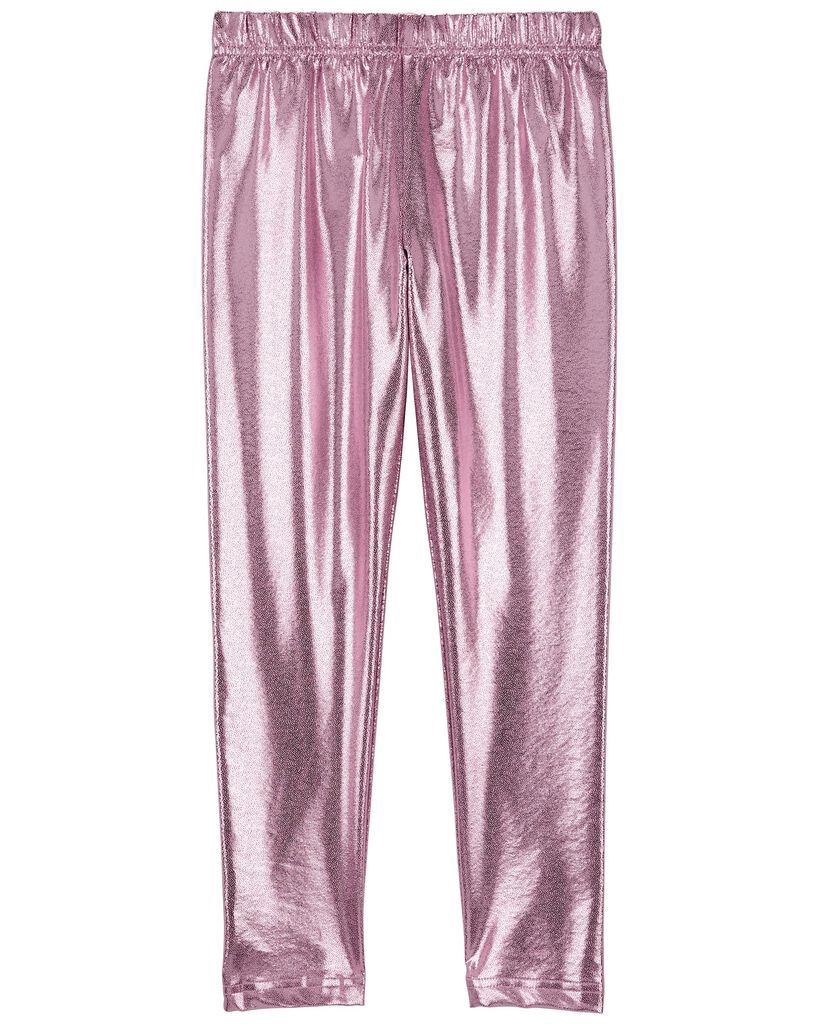 slide 2 of 3, Carter's Kid Metallic Leggings Pink 4, 1 ct