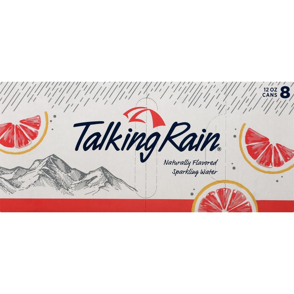 slide 1 of 1, Talking Rain Grapefruit Sparkling Water, 8 ct; 12 fl oz