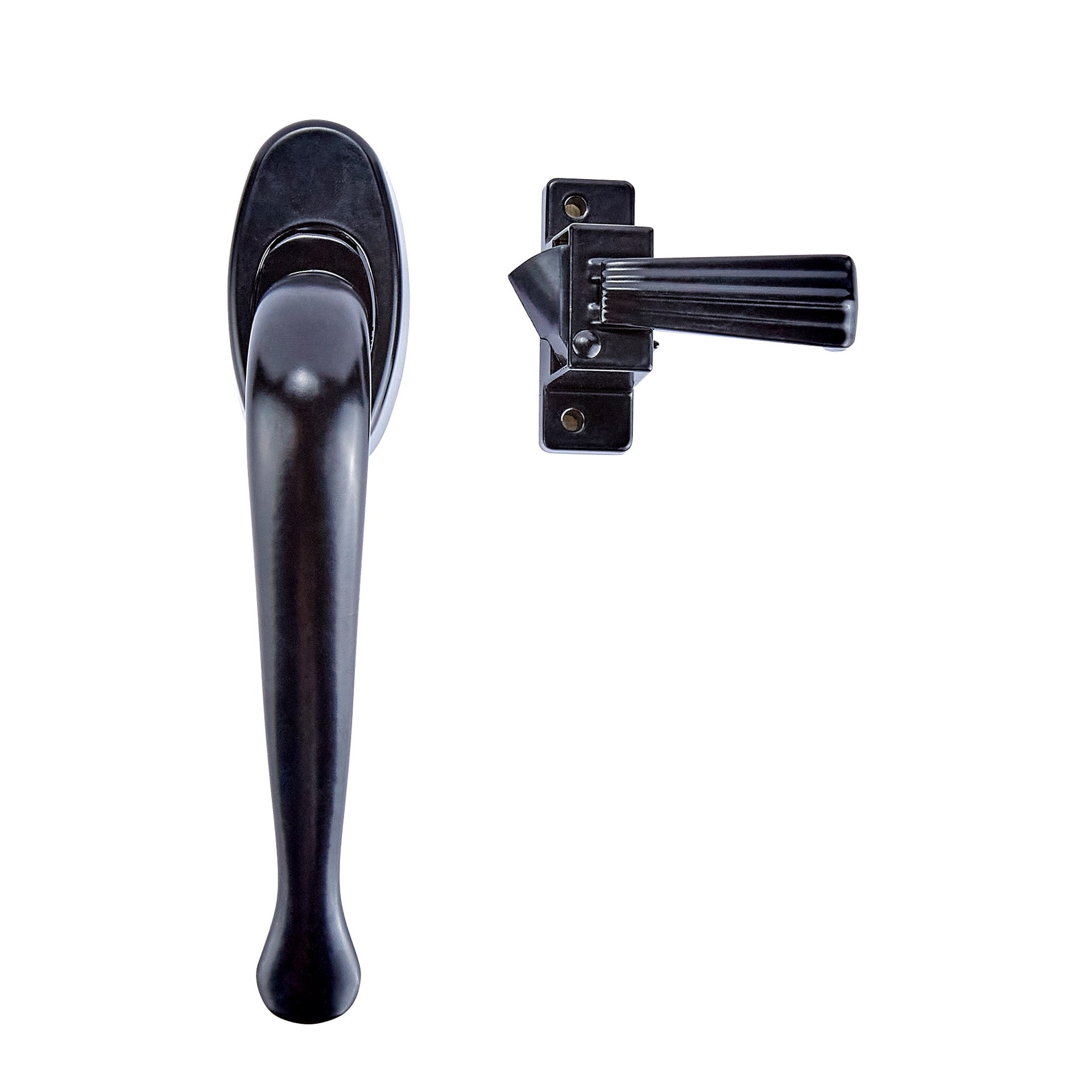 slide 2 of 6, WRIGHT PRODUCTS Villa Gloss Black Lockable Screen/Storm door Replacement Handleset, 1 ct