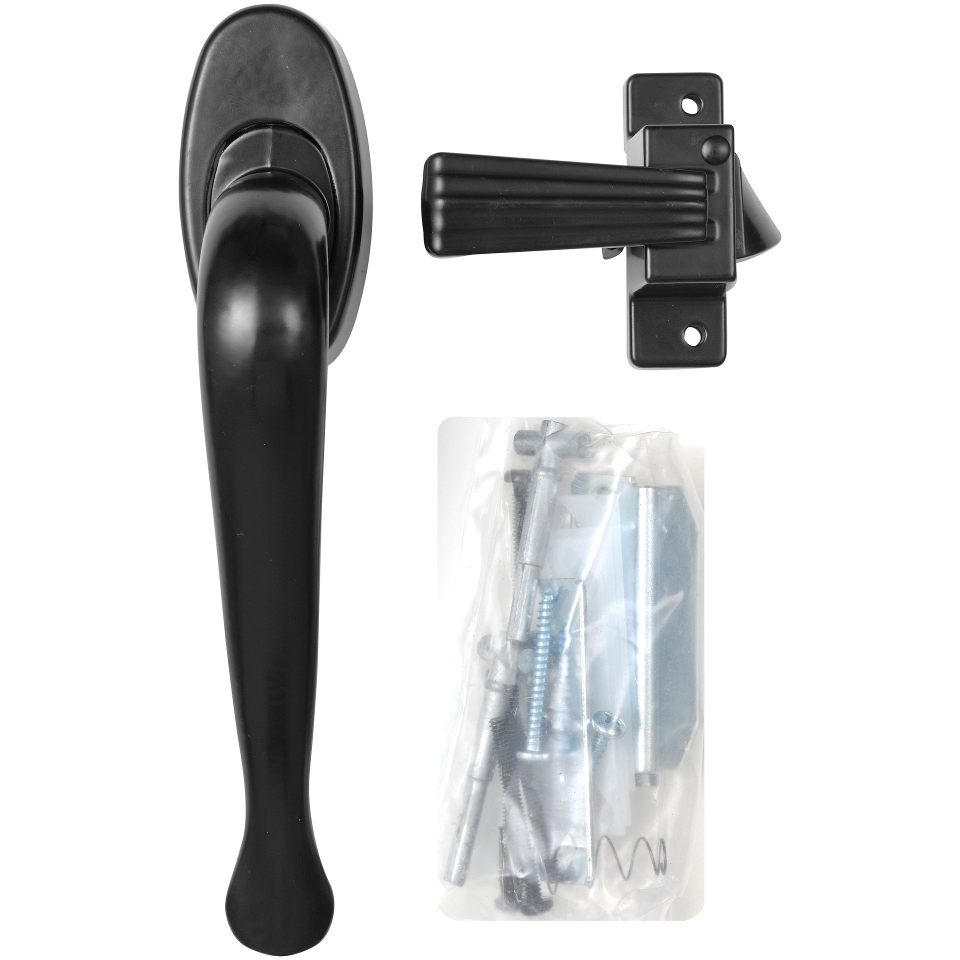 slide 3 of 6, WRIGHT PRODUCTS Villa Gloss Black Lockable Screen/Storm door Replacement Handleset, 1 ct