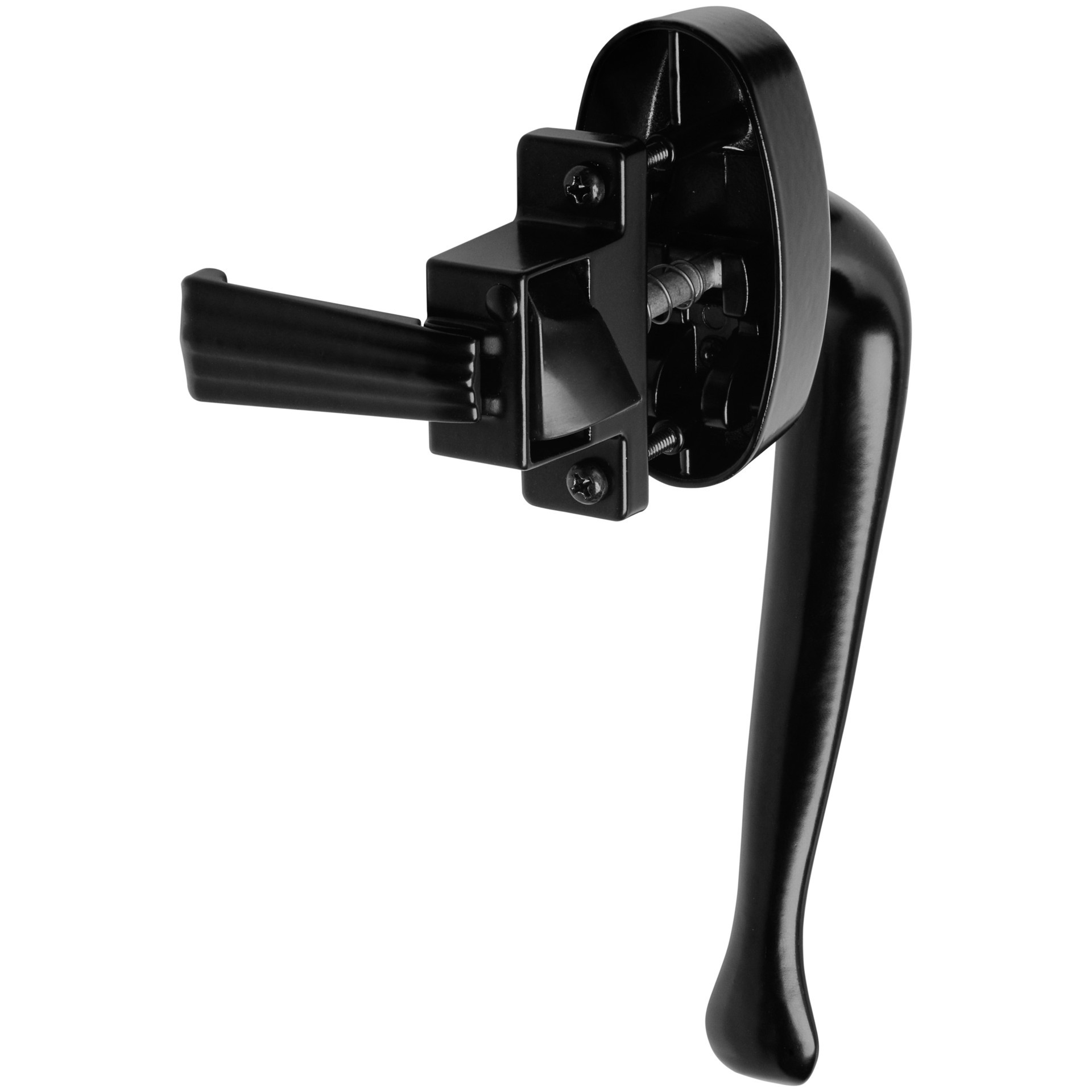 slide 5 of 6, WRIGHT PRODUCTS Villa Gloss Black Lockable Screen/Storm door Replacement Handleset, 1 ct