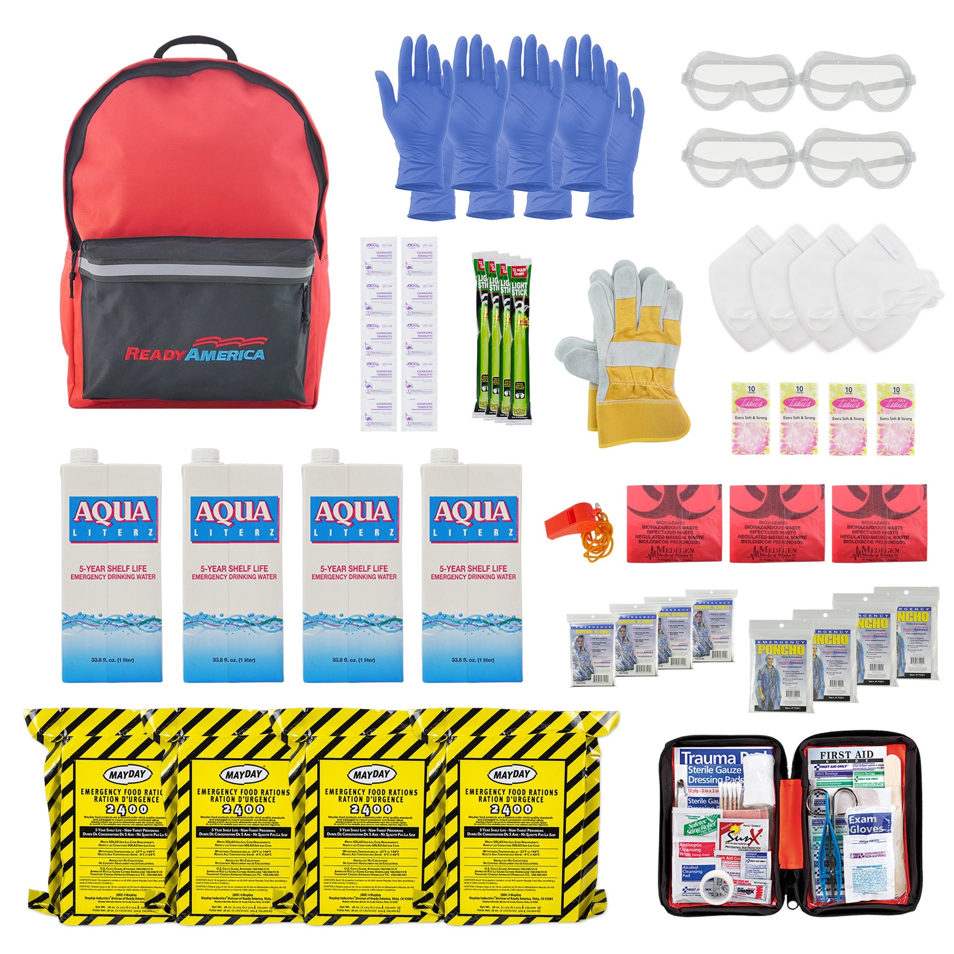 slide 6 of 6, READY AMERICA Emergency Kit, 1 ct