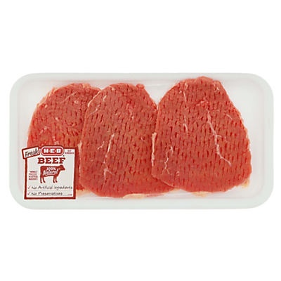 slide 1 of 1, USDA Select Tenderized Eye of Round Steaks, per lb